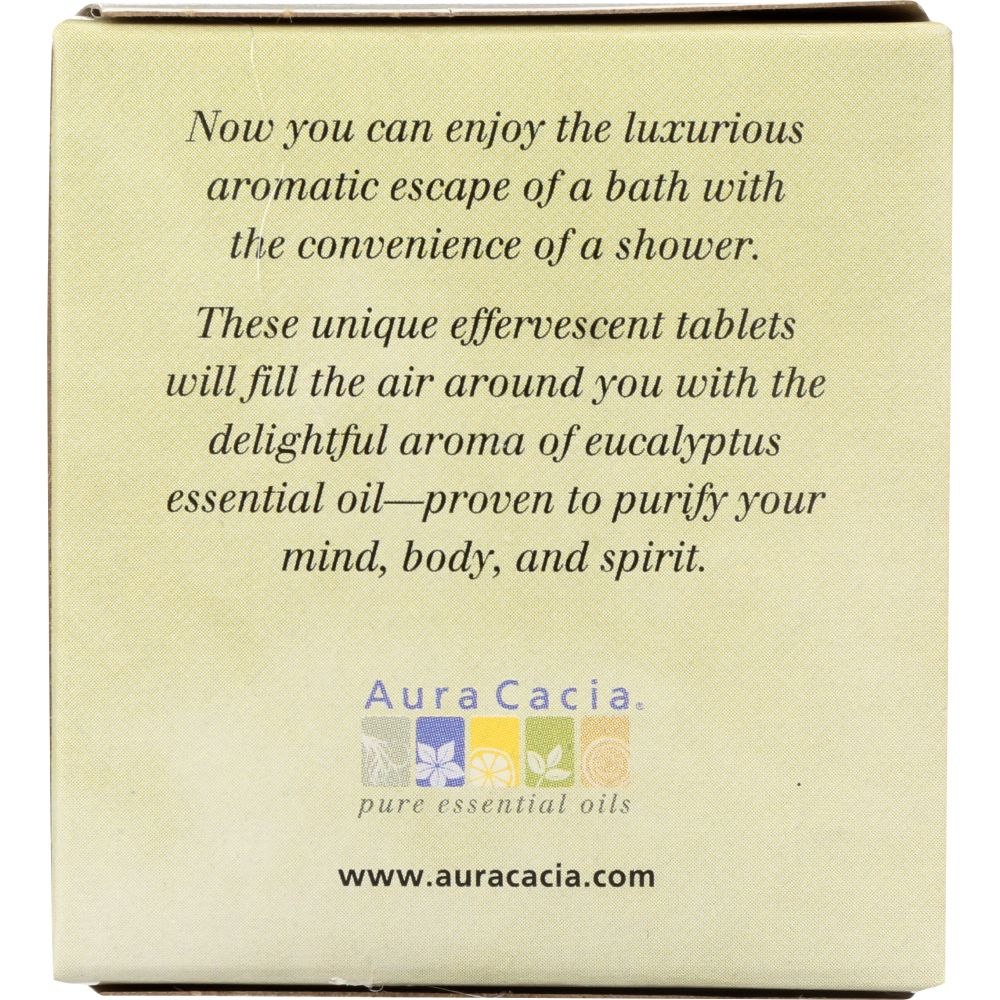 AURA CACIA: Aromatherapy Shower Tablets Purifying Eucalyptus 3 tablets (1 oz each), 3 oz