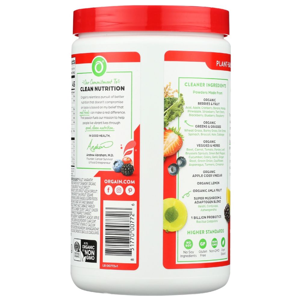 ORGAIN: Superfoods Immunity Up Powder Honeycrisp Apple, 9.9 oz