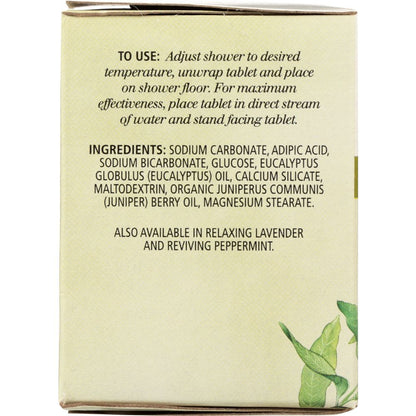 AURA CACIA: Aromatherapy Shower Tablets Purifying Eucalyptus 3 tablets (1 oz each), 3 oz